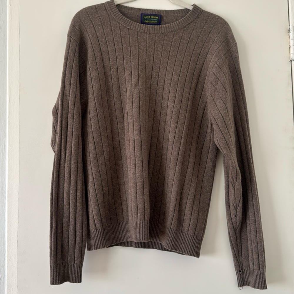 Vintage taupe brown cashmere sweater